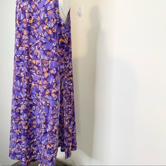 NWT LuLaRoe Joy Vest Duster Cover Up Feathers Colorful Boho Print Medium - Picture 4 of 8